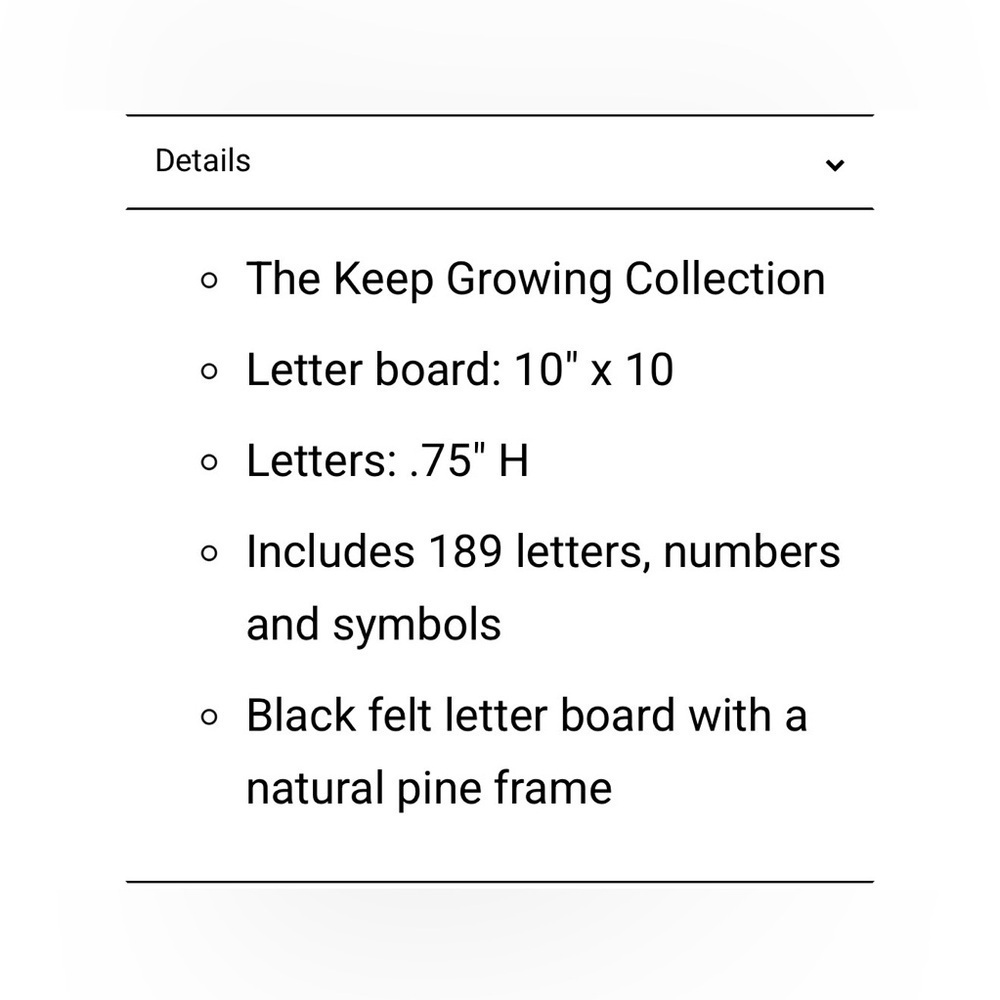 XO, Sienna Keep Growing Black Felt Letter Board - Picture 4 of 6